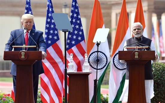 अमेरिका के राष्ट्रपति श्री डोनाल्ड ट्रंप की भारत की राजकीय यात्रा के दौरान प्रधानमंत्री श्री नरेन्द्र मोदी का प्रेस वक्तव्य: प्रधानमंत्री कार्यालय 