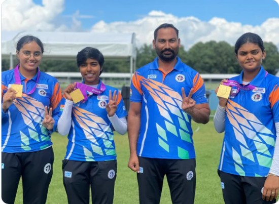 प्रधानमंत्री ने विश्व तीरंदाजी चैंपियनशिप में भारत के लिए पहला स्वर्ण पदक जीतने पर महिला कंपाउंड टीम को बधाई दी: प्रधानमंत्री कार्यालय 