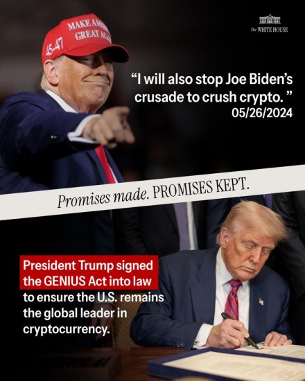 BIG NEWS - The White हाउस: राष्ट्रपति ट्रम्प की बदौलत, अमेरिका दुनिया की क्रिप्टो राजधानी बन गया है!