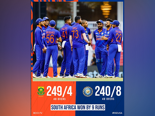 भारत और दक्षिण अफ्रीका के बीच लखनऊ में खेले गए पहले एक दिवसीय मैच में दक्षिण अफ्रीका ने भारत को 9 रन से हराया