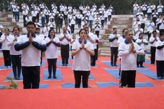 मोरारजी देसाई राष्ट्रीय योग संस्थान में सूर्य नमस्कार प्रदर्शन ने सैकड़ों योग उत्साही लोगों को आकर्षित किया: आयुष मंत्रालय