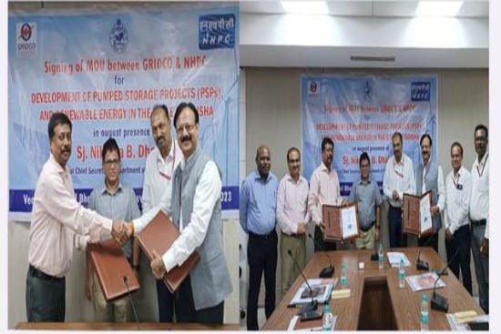 एनएचपीसी ने ओडिशा में 2 गीगावॉट पंप स्टोरेज परियोजनाओं और 1 गीगावॉट सौर ऊर्जा परियोजनाओं के विकास के लिए ग्रिडको ओडिशा के साथ समझौता ज्ञापन पर हस्ताक्षर किए: विद्युत मंत्रालय