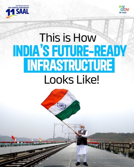प्रधानमंत्री ने भारत के बुनियादी ढांचे में हुई क्रांति के 11 वर्षों को रेखांकित किया: प्रधानमंत्री कार्यालय