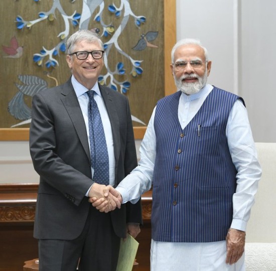 प्रधानमंत्री ने बिल गेट्स से मुलाकात की: प्रधानमंत्री कार्यालय